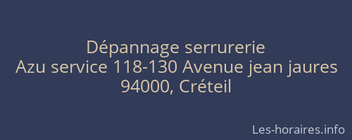 Dépannage serrurerie