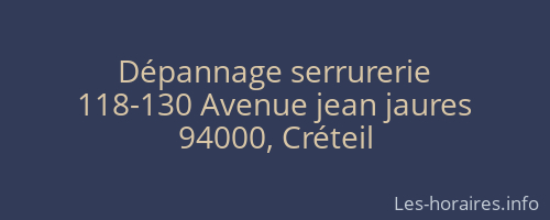 Dépannage serrurerie
