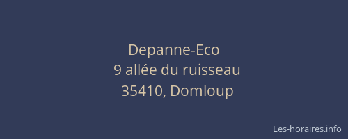 Depanne-Eco