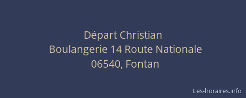 Départ Christian