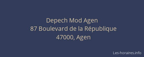 Depech Mod Agen