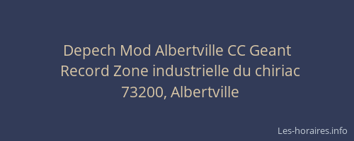 Depech Mod Albertville CC Geant
