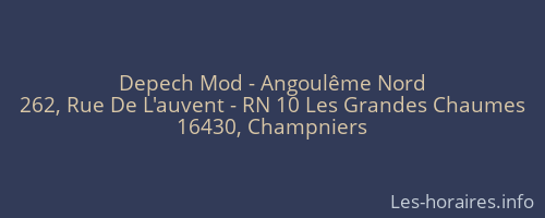 Depech Mod - Angoulême Nord
