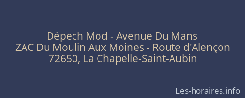Dépech Mod - Avenue Du Mans