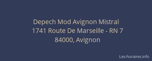 Depech Mod Avignon Mistral