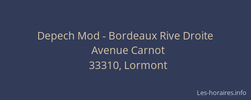 Depech Mod - Bordeaux Rive Droite