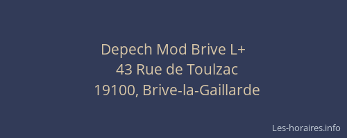 Depech Mod Brive L+