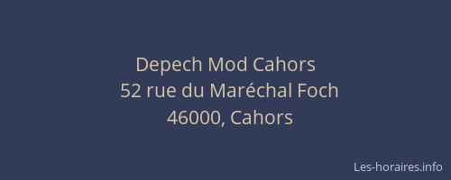 Depech Mod Cahors