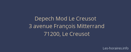 Depech Mod Le Creusot
