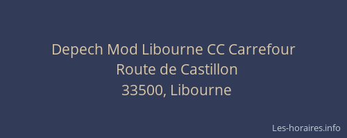 Depech Mod Libourne CC Carrefour
