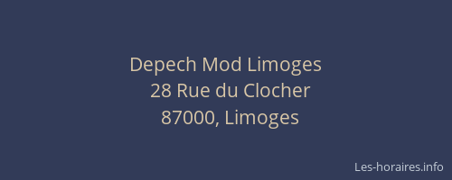 Depech Mod Limoges