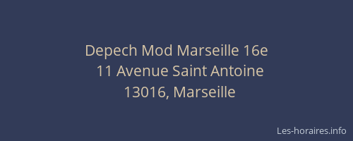 Depech Mod Marseille 16e