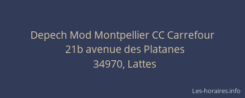 Depech Mod Montpellier CC Carrefour