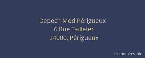 Depech Mod Périgueux