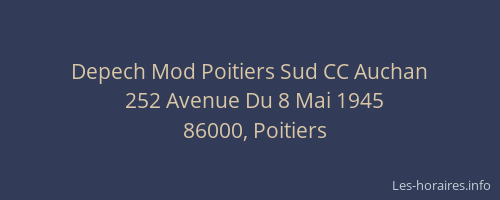 Depech Mod Poitiers Sud CC Auchan