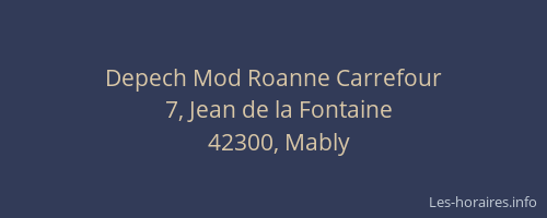 Depech Mod Roanne Carrefour