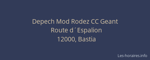Depech Mod Rodez CC Geant