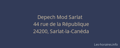 Depech Mod Sarlat