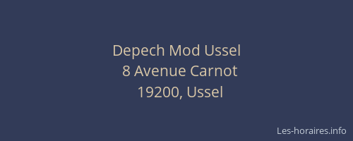 Depech Mod Ussel