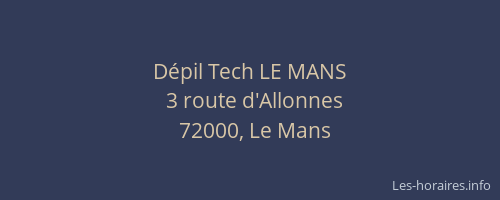 Dépil Tech LE MANS