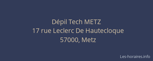 Dépil Tech METZ
