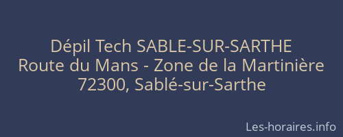 Dépil Tech SABLE-SUR-SARTHE