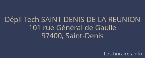 Dépil Tech SAINT DENIS DE LA REUNION
