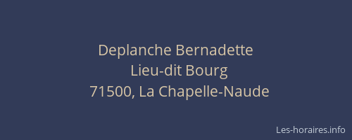 Deplanche Bernadette