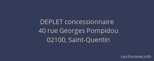 DEPLET concessionnaire