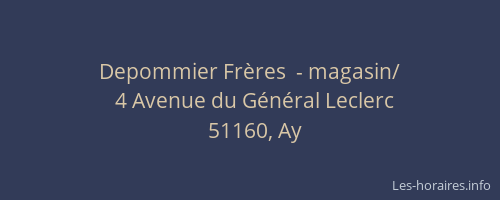 Depommier Frères  - magasin/