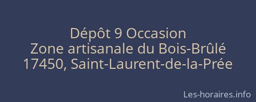 Dépôt 9 Occasion