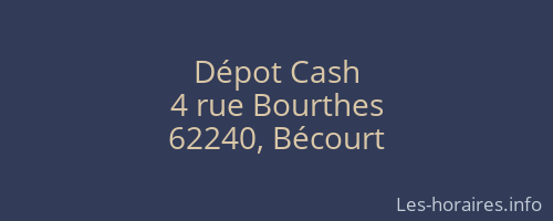 Dépot Cash