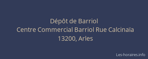 Dépôt de Barriol