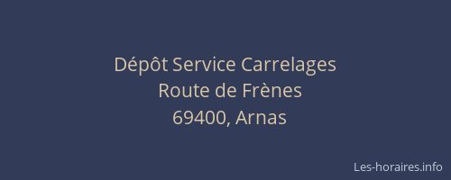 Dépôt Service Carrelages