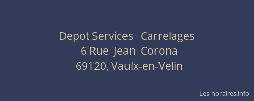 Depot Services   Carrelages