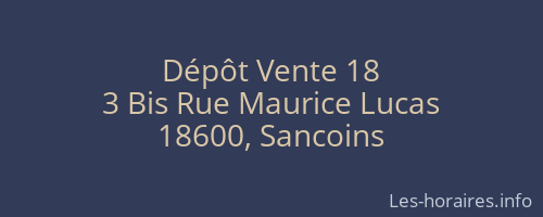 Dépôt Vente 18
