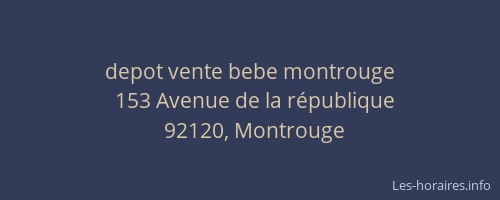 depot vente bebe montrouge