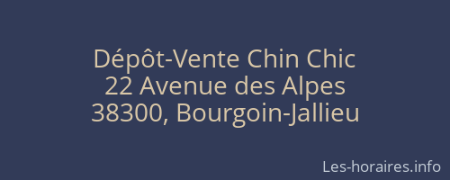 Dépôt-Vente Chin Chic