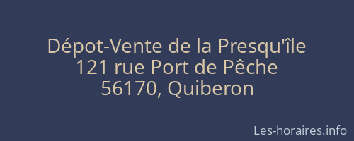 Dépot-Vente de la Presqu'île
