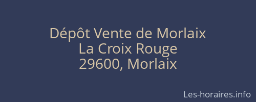 Dépôt Vente de Morlaix