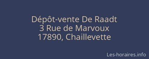 Dépôt-vente De Raadt