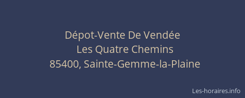 Dépot-Vente De Vendée