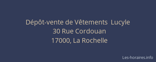 Dépôt-vente de Vêtements  Lucyle