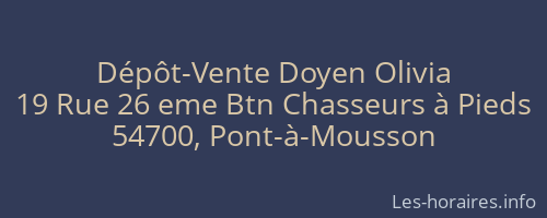 Dépôt-Vente Doyen Olivia
