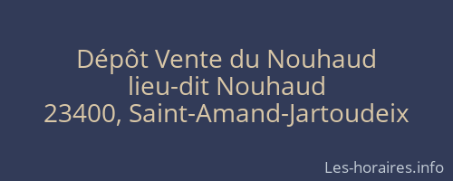 Dépôt Vente du Nouhaud