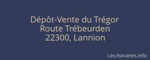 Dépôt-Vente du Trégor