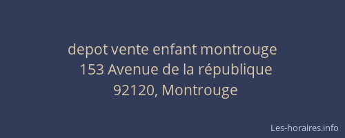 depot vente enfant montrouge