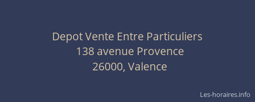 Depot Vente Entre Particuliers