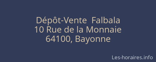 Dépôt-Vente  Falbala