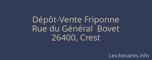 Dépôt-Vente Friponne
